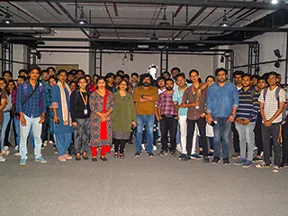 IIFA animation and game design students at a studio workshop