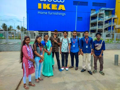 IIFA Multimedia interior design students on a study trip to the IKEA store, Bangalore