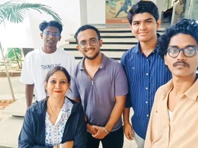 IIFA Multimedia students at a hands-on museum installation in Bengaluru